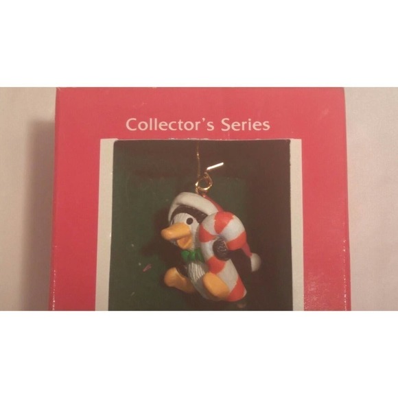 Hallmark Miniature Ornaments PENGUIN PAL and Sharing A Ride Both 1989 Vtg - Picture 2 of 3